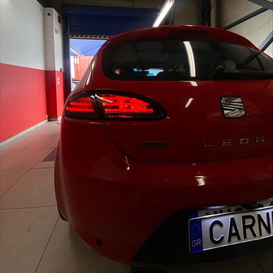 Πισινά Φανάρια Set Για Seat Leon 1P 05-09 Led Κόκκινο/Φιμέ Sonar