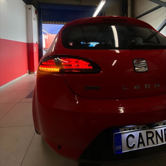 Πισινά Φανάρια Set Για Seat Leon 1P 05-09 Led Κόκκινο/Φιμέ Sonar