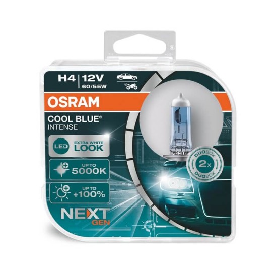 Λάμπες Αλογόνου H4 12V 60w/55w Cool Blue Intense Next Generation Osram 64193CBN-HCB2 Τεμάχια
