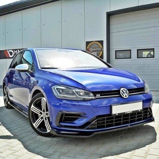 Μπροστινό Spoiler Για VW Golf VII (7.5) 17-20 R & R-Line Έκδοση Glossy Black V.1