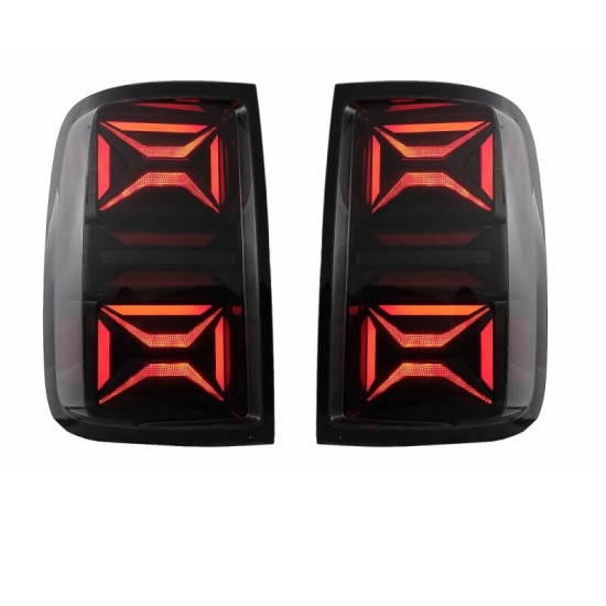 Πισινά Φανάρια Set Για VW Amarok 10-21 Full Led Bar Dynamic Φλας Μαύρο / Φιμέ VLand