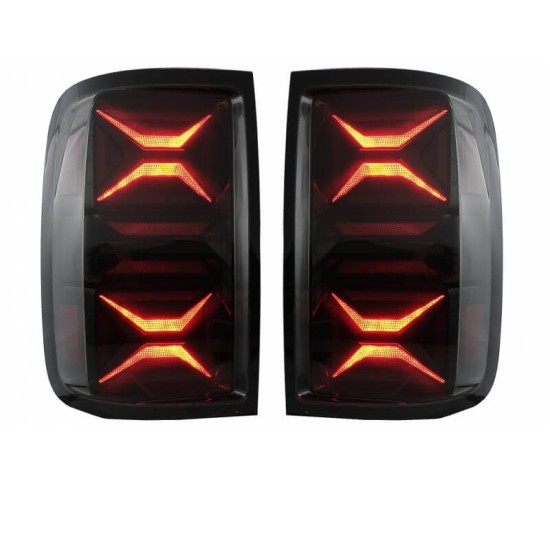 Πισινά Φανάρια Set Για VW Amarok 10-21 Full Led Bar Dynamic Φλας Μαύρο / Φιμέ VLand