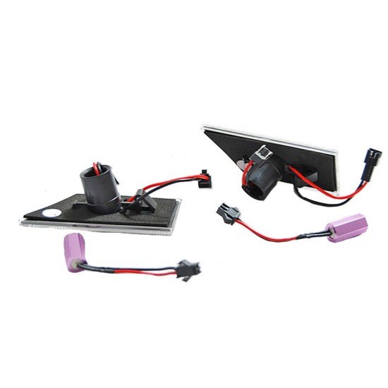 Πλαϊνά Φλας Φτερού Για Opel Vectra C 02-08 / Signum 03-09 Led Dynamic Άσπρα 2 Τεμάχια