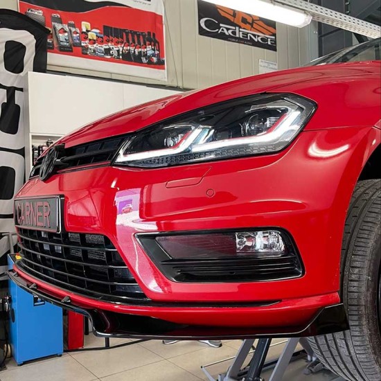 Μπροστινό Spoiler Για VW Golf VII (7) 12-18 GTI Έκδοση Glossy Black 3 Τεμάχια