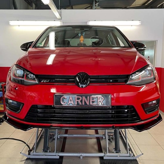 Μπροστινό Spoiler Για VW Golf VII (7) 12-18 GTI Έκδοση Glossy Black 3 Τεμάχια
