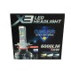 Λάμπες Led H1 X3 12volt 50watt 6000lm 6000k 2 Τεμάχια