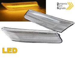 Πλαϊνά Φλας Φτερού Για Porsche 911 997 04-09 / Boxster 987 05-08 / Cayman 987C 05-08 Led Dynamic Άσπρα 2 Τεμάχια