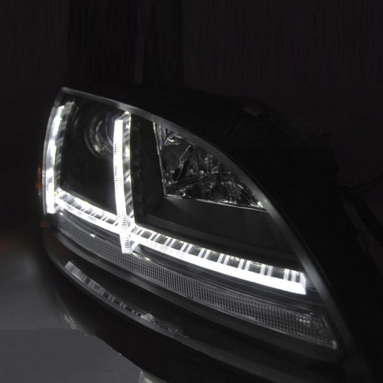 Μπροστινά Φανάρια Set Για Audi TT 8J 06-10 DRL & Led Signal Dynamic Μαύρα Xenon Έκδοση D1S/H1 Με Μοτέρ Sonar