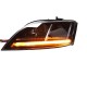 Μπροστινά Φανάρια Set Για Audi TT 8J 06-10 DRL & Led Signal Dynamic Μαύρα Xenon Έκδοση D1S/H1 Με Μοτέρ Sonar