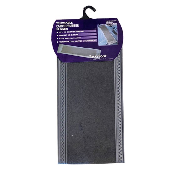 Πατάκι Πισινό Για Αυτοκίνητο / Suv / Van Universal 135cm x 33cm Από Λάστιχο Με Μοκέτα Γκρι Packy Poda 1 Τεμάχιο