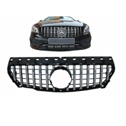 Μάσκα Για Mercedes-Benz CLA-Class C117 / W117 13-19 GT Amg Panamericana Look Μαύρο/Χρώμιο 1 Τεμάχιο