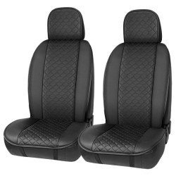 Πλατοκαθίσματα Μπροστινά Δερματίνη Elegance Μαύρο Με Γκρι Ραφή 2 Τεμάχια Πλατοκαθίσματα Μπροστινά Δερματίνη Elegance Μαύρο Με Γκρι Ραφή 2 Τεμάχια