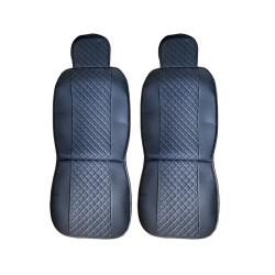 Πλατοκαθίσματα Μπροστινά Δερματίνη Elegance Μαύρο Με Γκρι Ραφή 2 Τεμάχια Πλατοκαθίσματα Μπροστινά Δερματίνη Elegance Μαύρο Με Γκρι Ραφή 2 Τεμάχια