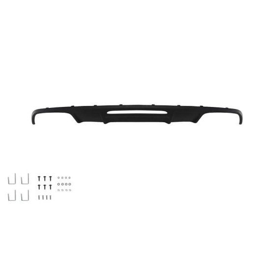 Diffuser Πίσω Προφυλακτήρα Για Mercedes-Benz CLS W218 11-18 CLS63 Amg Look Για Απλή Έκδοση Προφυλακτήρα Με 2 Διπλές Εξατμίσεις Δεξιά & Αριστερά Από Abs Πλαστικό 1 Τεμάχιο