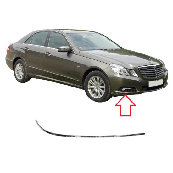 Εμπρός Δεξί Τριμ Χρωμίου Προφυλακτήρα Για Mercedes-Benz E-Class W212 09-13