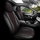 Καλύμματα Αυτοκινήτου Otom Emperor Design Universal Sued / Rachel / Δερματίνη Καπιτονέ Σετ Εμπρός / Πίσω 11 Τεμαχίων Μαύρο Με Κόκκινο Κέντημα EMP-601