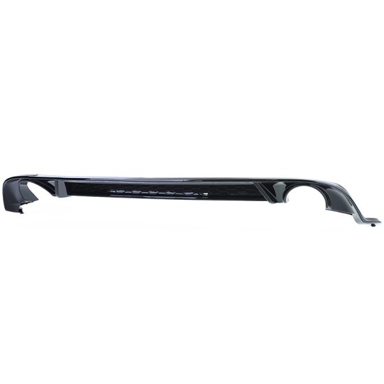 Diffuser Πίσω Προφυλακτήρα Για VW Golf VII (7.5) 17-20 Facelift GTI Με 2 Μονές Εξατμίσεις Δεξια & Αριστερά Γυαλιστερό Μαύρο Από Abs Πλαστικό 1 Τεμάχιο