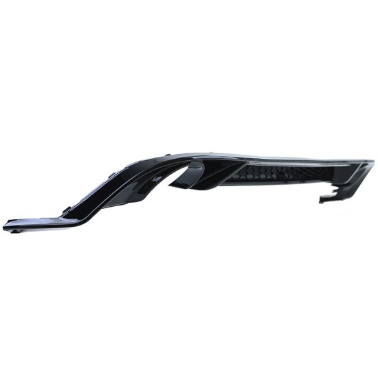 Diffuser Πίσω Προφυλακτήρα Για VW Golf VII (7.5) 17-20 Facelift GTI Με 2 Μονές Εξατμίσεις Δεξια & Αριστερά Γυαλιστερό Μαύρο Από Abs Πλαστικό 1 Τεμάχιο