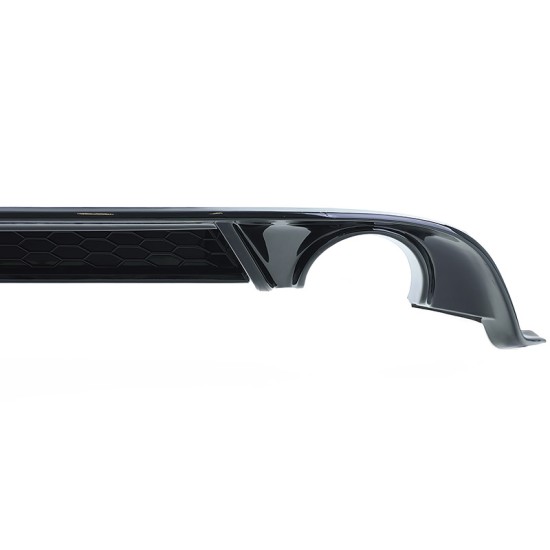 Diffuser Πίσω Προφυλακτήρα Για VW Golf VII (7.5) 17-20 Facelift GTI Με 2 Μονές Εξατμίσεις Δεξια & Αριστερά Γυαλιστερό Μαύρο Από Abs Πλαστικό 1 Τεμάχιο
