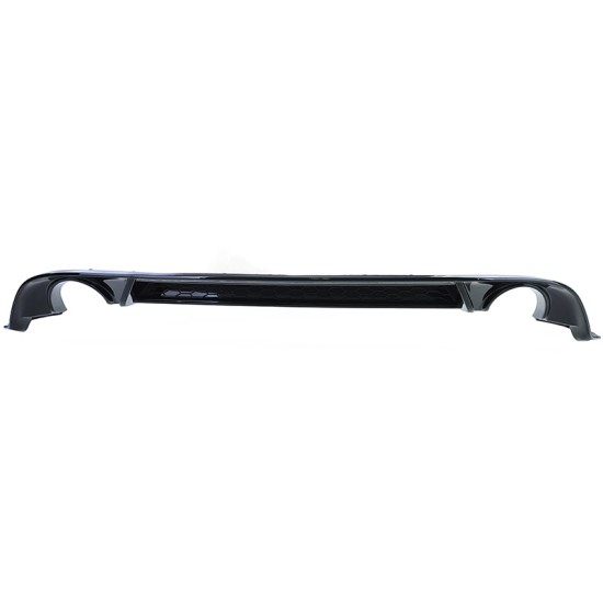 Diffuser Πίσω Προφυλακτήρα Για VW Golf VII (7.5) 17-20 Facelift GTI Με 2 Μονές Εξατμίσεις Δεξια & Αριστερά Γυαλιστερό Μαύρο Από Abs Πλαστικό 1 Τεμάχιο