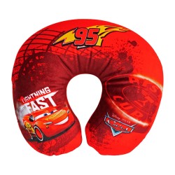 Παιδικό Μαξιλαράκι Αυχένα Ταξιδιού Cars McQueen Lightning Fast 27cm x 23cm Γαλάζιο 1 Τεμάχιο