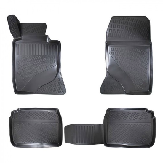 Πατάκια Σκαφάκια 3D Από Λάστιχο TPE Για Mercedes E-Class (Multiform) W124/W210/W211/CLS W219 Rizline 4 Τεμάχια Μαύρα Χωρίς Κουμπώματα