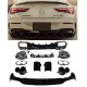 Diffuser Πίσω Προφυλακτήρα Για Mercedes-Benz CLA W118 C118 19+ Amg Look Για Amg Sport Line Προφυλακτήρες Σετ Με Στρογγυλές Μαύρες Μπούκες