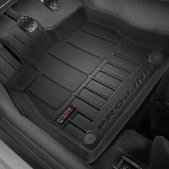 Πατάκια Σκαφάκια 3D Proline Series Από Λάστιχο TPE Για VW Golf 7 VII/T-Roc 18+/Leon 5F 12-19 Frogum 4 Τεμάχια Μαύρα