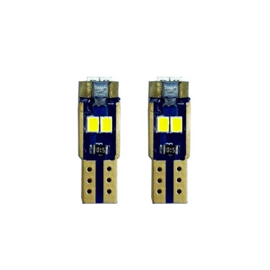 Λάμπες Led T5 12V 6  Smd Hyper Led Canbus 100238 Λευκό Φως 2 Τεμάχια