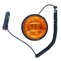 Φάρος Ασφαλείας Αυτοκινήτου Βιδωτός Μαγνητικός Και Βεντούζα Led 12V/24V 13x7cm Πορτοκαλί