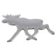 Αυτοκόλλητo Χρωμίου 3D "ELK Τάρανδος" 10.5cm x 7.5cm 1 Τεμάχιο