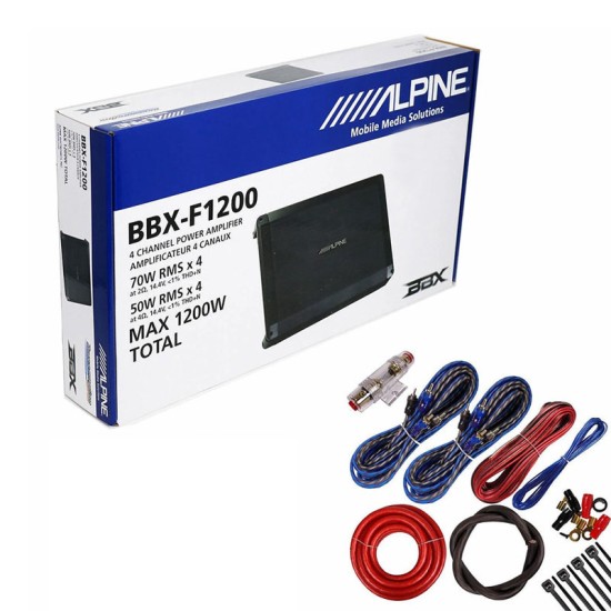 Ενισχυτής Alpine BBX-F1200 4-κάναλος 4x70 Watt Rms/2Ω 600 Watt Max