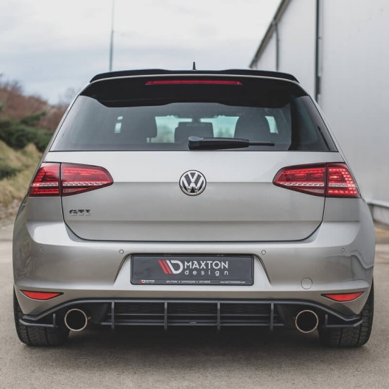 Splitters Πίσω Προφυλακτήρα Δεξιά & Αριστερά Για VW Golf VII (7) GTI 2013-2016 Μαύρο Maxton Design 2 Τεμάχια