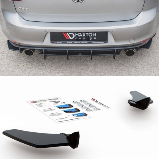 Splitters Πίσω Προφυλακτήρα Δεξιά & Αριστερά Για VW Golf VII (7) GTI 2013-2016 Μαύρο Maxton Design 2 Τεμάχια
