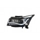 Μπροστινά Φανάρια Set Για Chevrolet Cruze 09-14 Tube DRL & Led Φλας Μαύρα H7/H1 Manual Carner