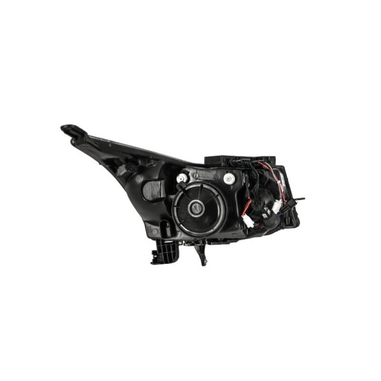 Μπροστινά Φανάρια Set Για Chevrolet Cruze 09-14 Tube DRL & Led Φλας Μαύρα H7/H1 Manual Carner
