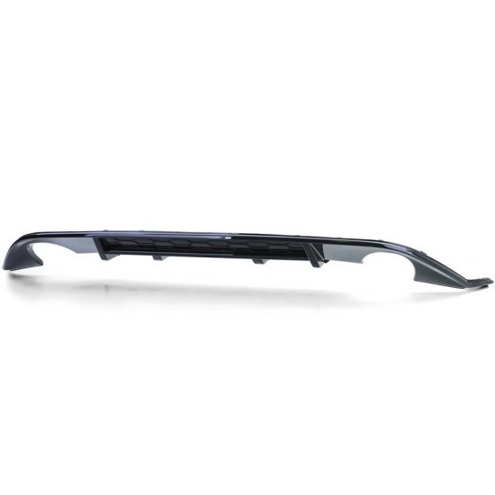 Diffuser Πίσω Προφυλακτήρα Για VW Golf VII (7) 13-17 GTI Με 2 Μονές Εξατμίσεις Δεξια & Αριστερά Γυαλιστερό Μαύρο Από Abs Πλαστικό 1 Τεμάχιο