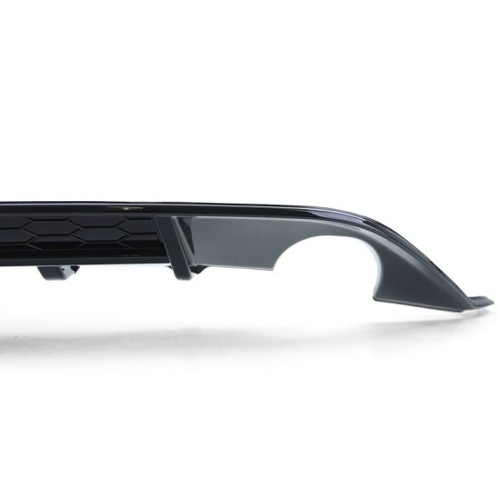Diffuser Πίσω Προφυλακτήρα Για VW Golf VII (7) 13-17 GTI Με 2 Μονές Εξατμίσεις Δεξια & Αριστερά Γυαλιστερό Μαύρο Από Abs Πλαστικό 1 Τεμάχιο