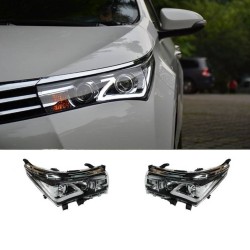Μπροστινά Φανάρια Set Για Toyota Corolla E170 2014-2017 Led DRL Μαύρα