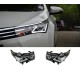Μπροστινά Φανάρια Set Για Toyota Corolla E170 2014-2017 Led DRL Μαύρα