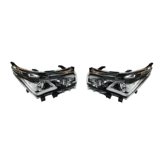 Μπροστινά Φανάρια Set Για Toyota Corolla E170 2014-2017 Led DRL Μαύρα