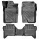 Πατάκια Σκαφάκια 3D Από Λάστιχο TPE Για Ford Ranger & Raptor T9 2023+ , VW Amarok 2023+ Rizline 4 Τεμάχια Μαύρα