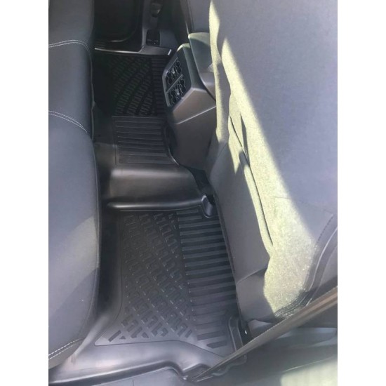 Πατάκια Σκαφάκια 3D Από Λάστιχο TPE Για Ford Ranger & Raptor T9 2023+ , VW Amarok 2023+ Rizline 4 Τεμάχια Μαύρα
