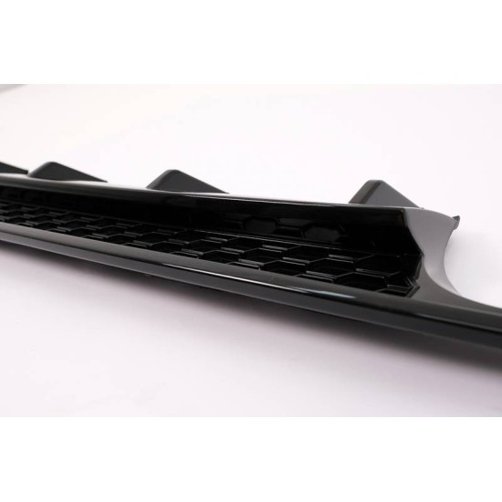 Diffuser Πίσω Προφυλακτήρα Για VW Golf VII (7.5) 17-20 Facelift R-Look Μαύρο Γυαλιστερό