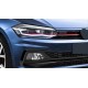 Μπροστινά Φανάρια Set Για Vw Polo AW 17+ DRL Led Tube GTI Look Μαύρα Με Κόκκινη Γραμμή Upgrade Full Led With Motor Carner