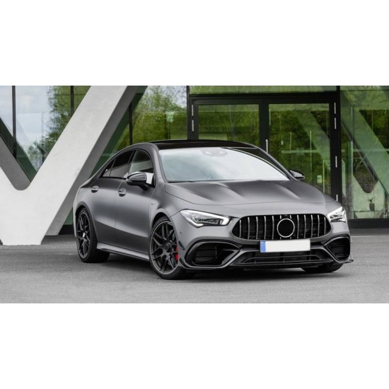 Μπροστινός Προφυλακτήρας Για Mercedes-Benz CLA C118 Sedan X118 Shooting Brake (2019-up) CLA45 Look Με Μάσκα Panamericanal & Canards