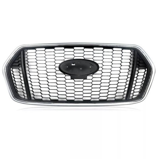 Μάσκα Για Ford Transit 2020-2022 RS Look Honeycomb Μαύρη Με Χρώμιο 1 Τεμάχιο