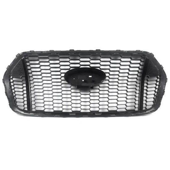 Μάσκα Για Ford Transit 2020-2022 RS Look Honeycomb Μαύρη Με Χρώμιο 1 Τεμάχιο