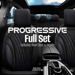 Καλύμματα Αυτοκινήτου Otom Progressive Design Universal Full Δερματίνη Σετ Εμπρός / Πίσω 11 Τεμαχίων Μαύρο PRG-101
