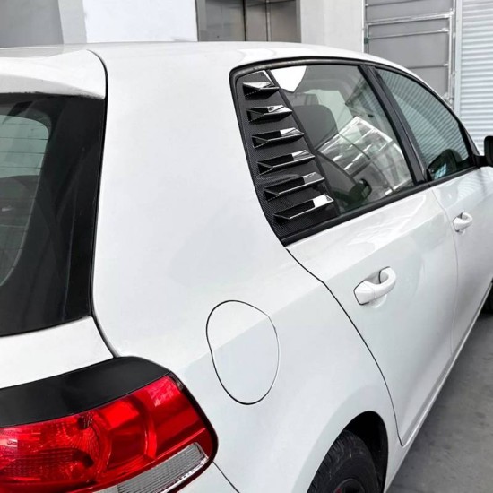 Καπάκια Πισινών Παραθύρων Για VW Golf VI (6) 08-11 Μαύρα 2 Τεμάχια